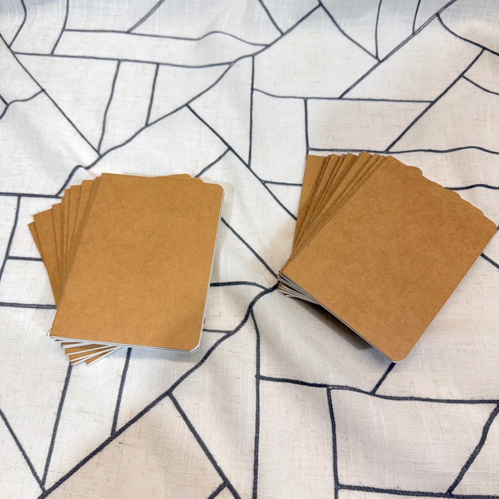 Pocket Journals 4.25x5.5 Brown Kraft Paper Blank 21 Pack Bulk Set